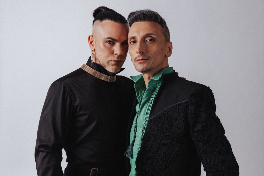 Martin Maldonado and Maurizio Ghella standing together on a pale studio ground.